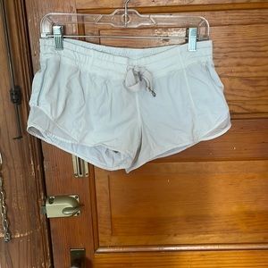 White Lululemon Hotty Hot Shorts